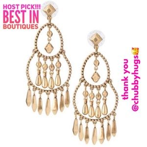Stella & Dot | Retired Stunners⚜️Gold Reverie Chandelier Statement Earri…